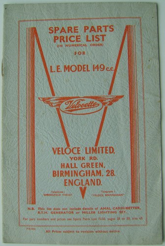 Velocette 149cc spare - velocette, parts
