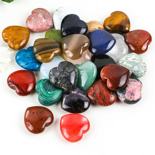 50pcs crystal hearts natural - 50pcs,