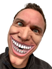 Half Face Joker Mask Funny Big Teeth Adult Costume Accessory Halloween Masks