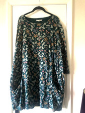 SEASALT DARK GREEN FLORAL "SHORE FORAGING TUNIC"    Size 22