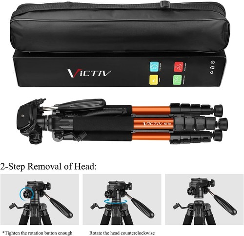 Victiv 182cm aluminium - aluminium, camera