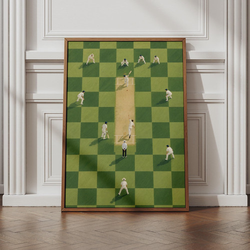 Cricket match art print - match,