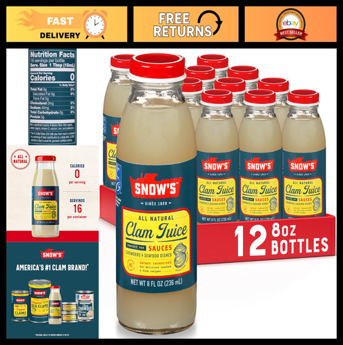Natural clam juice 8oz bottle - natural,