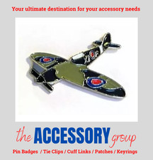 New RAF Spitfire aeroplane military legend airplane aviation tie pin badge