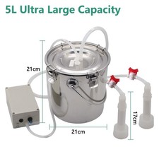 Goat Milking Machine Portable 5L Rechargeable Electric Vacuum Used Once 