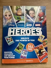 Sainsbury’s Disney Pixar Star Wars Marvel Trading Cards (112) and Collector Book