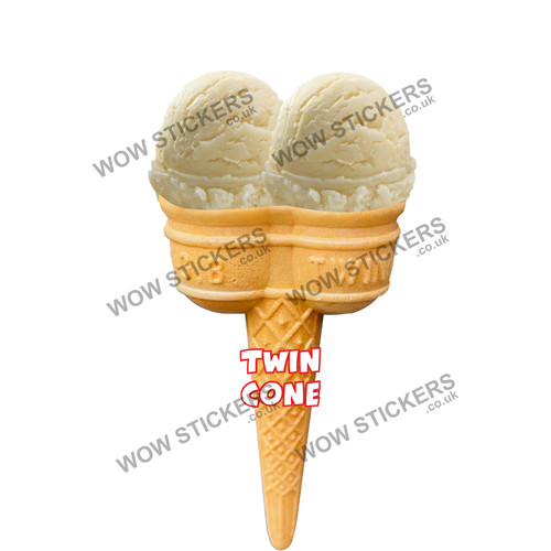 Ice cream van sticker scoop - van,