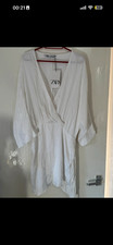 zara white dres XL