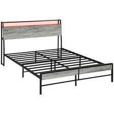 HOMCOM LED Double Bed Frame