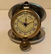 Vintage Dalvey Voyager Travel Stainless Steel Alarm Clock - Made in Scotland