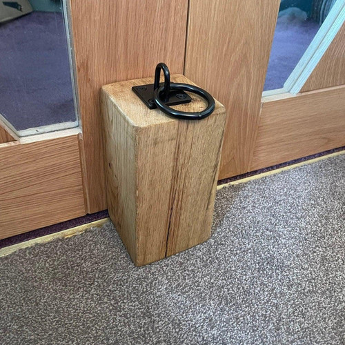 Solid oak door stop handmade - stop,