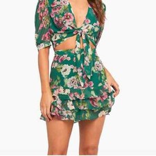 Bardot Rah Rah Skirt Green