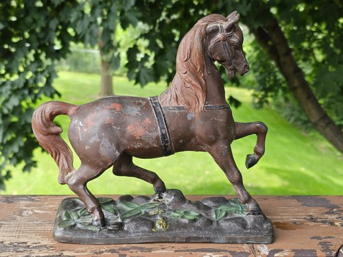 Vintage metal horse - vintage,