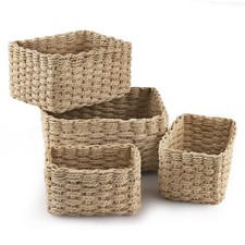 Wicker Basket Set of 4 Small