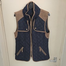 Primark Atmosphere Women's Quilted Navy Gilet/Body Warmer, Pockets  Size 12