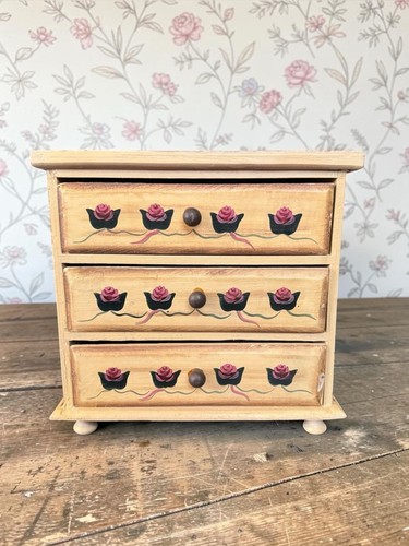 Hand painted mini chest - hand-painted,