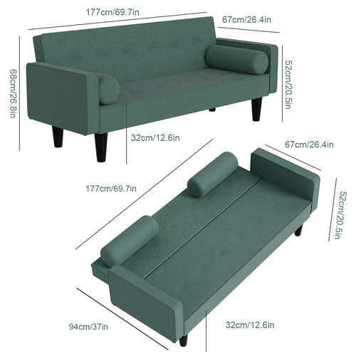 Double single fabric sofa - double/single,