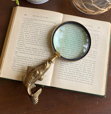 Antiqued brass fish - antiqued,
