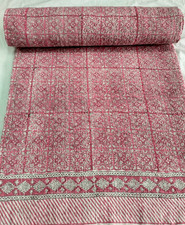 Pink Block Print Kantha