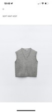 Zara V Neck Sleeveless Jumper Size S