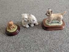 3 x Westie Dog Figurines, Border Fine Arts, Barkers