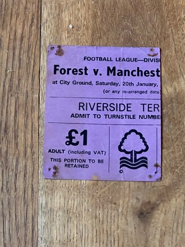 Ticket 1978 nottingham - ticket, 1978/79