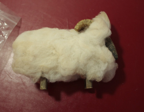 Vintage wooden sheep ram - wooden,