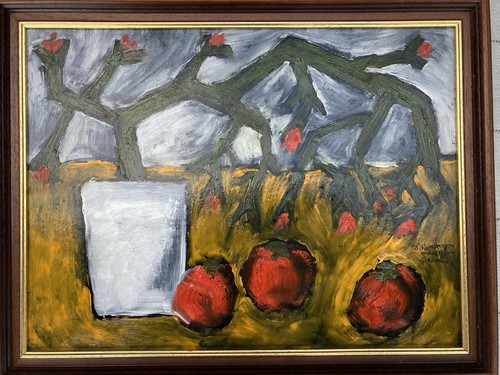 Shlumbergera and apples - shlumbergera,