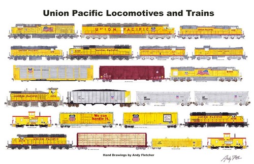 Union pacific locomotives - union, &