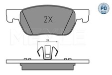 BRAKE PAD SET, DISC BRAKE MEYLE 025 223 4220/PD FRONT AXLE FOR OPEL,VAUXHALL