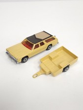 Vintage Matchbox Lesney Superkings K-68 Dodge Monaco And Trailer - 1978