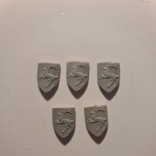Warhammer Classic Fighter Knights Shields x 5 90s Games Workshop Oldhammer OOP