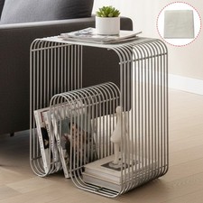 Metal wire side table magazine - table,