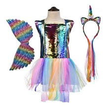 Girls Princess Unicorn Dress