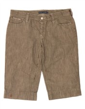 RALPH LAUREN Womens Thompson Casual Shorts W30 Medium Grey Chevron Cotton CP63