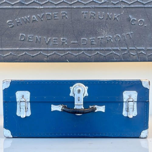 Vintage shwayder trunk blue - vintage,