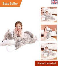 Large 78cm Soft Wolf Plushie -