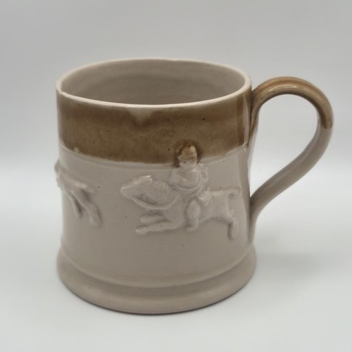 Vintage stoneware mug with - mug,