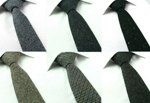 Wool speckled tweed - 6cm, skinny