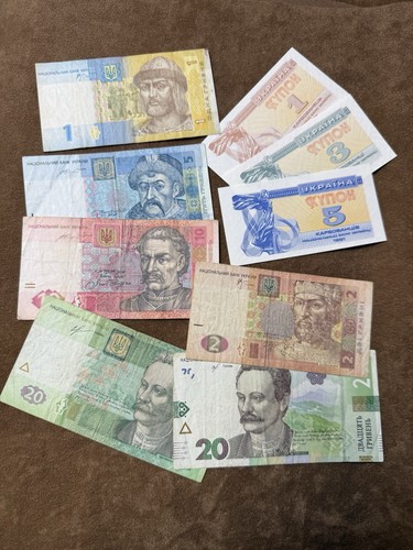 Old banknotes from ukraine lot - old,