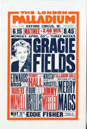 London palladium gracie fields - london,