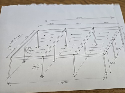 Steel framed building with