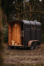 Mobile Sauna - converted horsebox. Woodfired heat sauce 