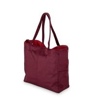 Velvet Tote Shopping Bag Oliver Bonas Martie Large Shopper NEW RRP £48.95 Plum