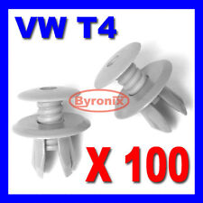 100x VW T4 T5 TRANSPORTER INTERIOR TRIM PANEL LINING CLIPS LIGHT GREY PLASTIC
