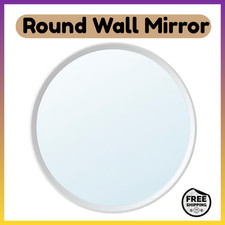 IKEA HÄNGIG Round Wall Mirror White Bathroom Bedroom Decorative Home Décor New