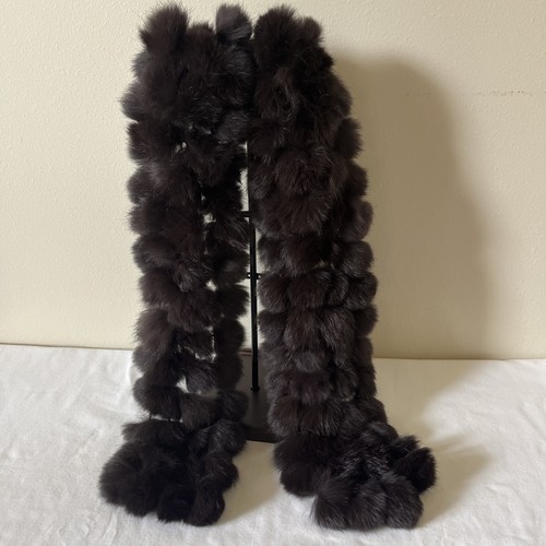 Faux mink boa 5 dark - faux,
