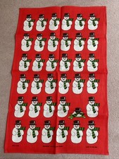 Ulster Weavers Irish Linen Tea Towel Snowman Christmas UNUSED