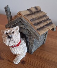 Large West Highland Terrier Westie Dog In The Dog House Resin Ornament Leonardo