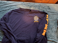 NYPD Long Sleeve T Shirt Blue 3XL 25"